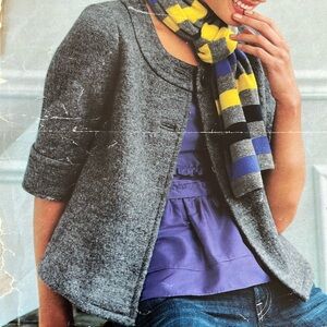 J.Crew Boiled Wool Kelly Jacket - Heather Graphite- Size Medium